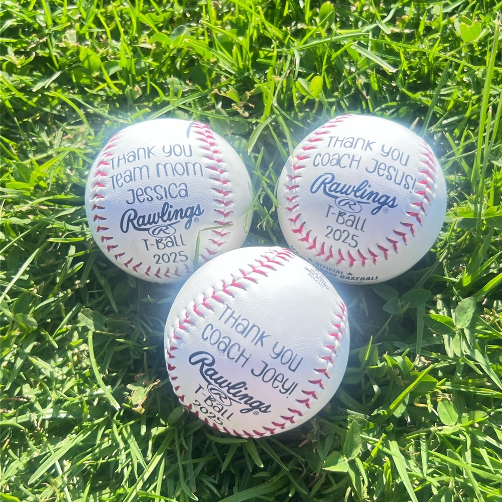 Rawlings Thank You Baseballs with Red Stitching